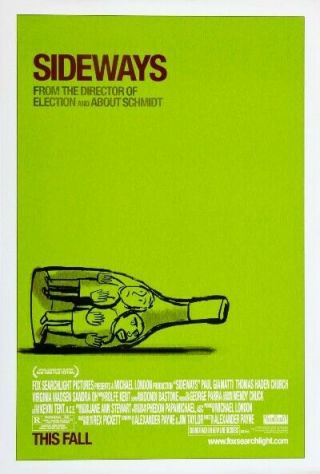 Sideways - 2004 - 2 - Sided Movie Poster - Paul Giamotti,  Sandra Oh