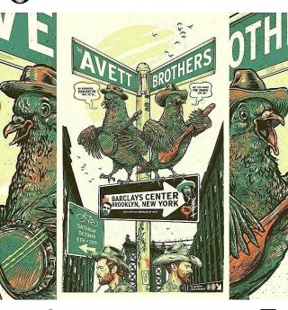 Avett Brothers Barclays Brooklyn Ny Poster Print 2019 Ae Artist Signed S/n /30