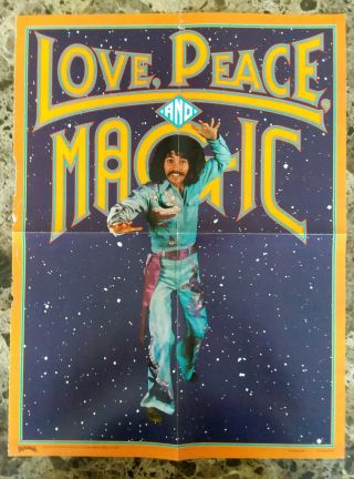 Doug Henning Poster From Dynamite,  1975 Scholastic Magazine; Love,  Peace,  Magic