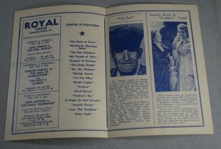 1941 ROYAL THEATER HUMMELSTOWN PA THIS GIRL FRIDAY CARY GRANT PLAYBILL 3