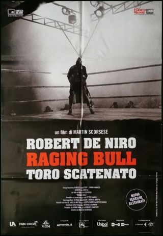 Raging Bull Movie Poster 39x55 " 2sh Italian Martin Scorsese Bob De Niro