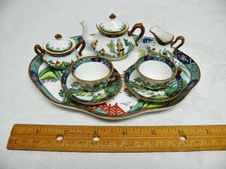 Miniature Tea Set - Crown Staffordshire Ye Olde Willow 5356 (chinese Willow)