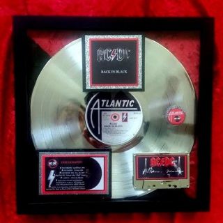Ac/dc Back In Black Platinum Award Certified Riaa 22 - X Rare Extreme