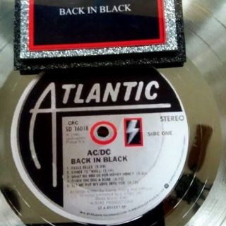 AC/DC Back in Black PLATINUM AWARD Certified RIAA 22 - X RARE EXTREME 5