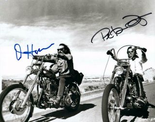 Peter Fonda Dennis Hopper Signed 8x10 Photo Autographed,  Easy Rider