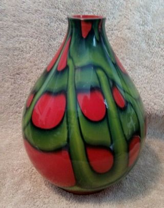 Kralik Czechlovakian Tango Pattern Vase - Local Pick Up Only