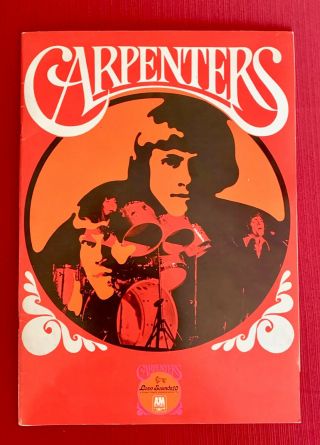 Carpenters " Japan 1972 Tour Program " Ultra - Rare Japanese Tour Program Stub Etc.