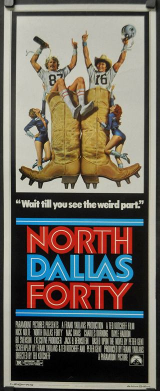 North Dallas Forty 1979 14x36 Movie Poster Nick Nolte Charles Durning