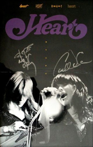 Heart Autograph Signed 11 X 17 Poster Auto Ann & Nancy Wilson Autographed Signed