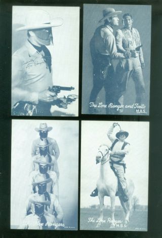 1940s Set Of 10 Arcade Cards The Lone Ranger Mutoscope