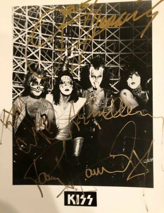 Kiss Meets The Phantom Photo Originally Autographed By Gene Paul Ace Peter