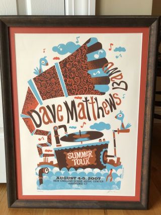 Dave Matthews Band Poster August 2007.  Signed And Numbered.  Hartford