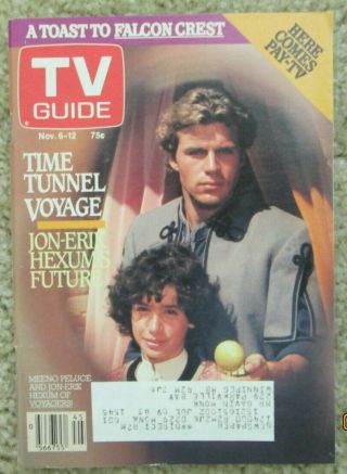 Jon Erik Hexum 1982 Canada Tv Guide Meeno Peluce Voyagers Cover Up Male Model