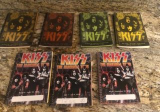 Kiss Tour Itinerary Books.  Set Of 7