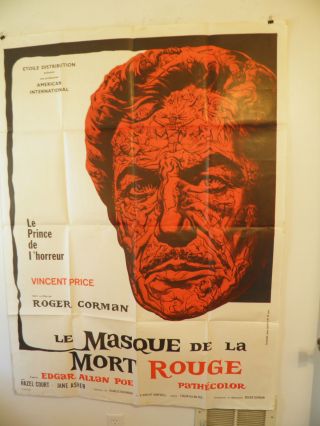 The Masque Mask Of The Red Death Large French Poster 47x63 1964 Vincent Price