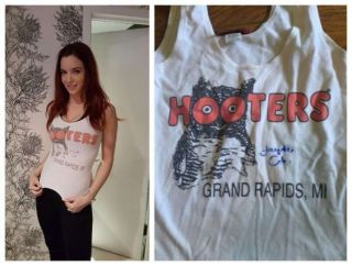 Jayden Cole Hooters Authentic Signed Owned & Worn T - Shirt Top Xxx Adult Star