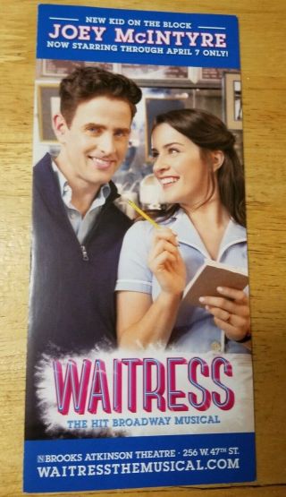 Waitress - Broadway Musical - Brochure - York City