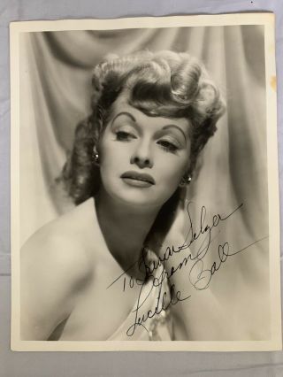 Vintage Hand Signed Lucille Ball Autograph On 8x10 Photo