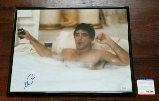Al Pacino Autograph Signed 16x20 Photo Psa/dna Witnessed Scarface Tony Montana