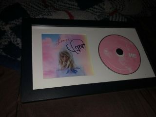 Taylor Swift Framed Signed Lover Cd Booklet Autograph