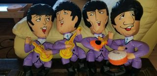 The Beatles Vintage 1966 Lux Soap Inflatable Set Of Dolls 15 " Tall Rare See Disc