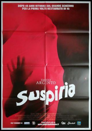 Suspiria Movie Poster 39x55 " 2sh Italian Horror Dario Argento