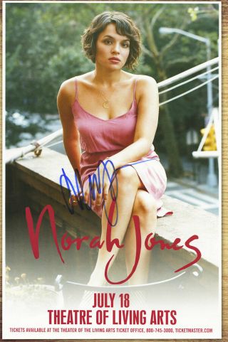 Norah Jones Autographed Gig Poster Sunrise,  Turn Me On