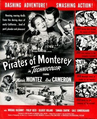 The Pirates Of Monterey Pressbook,  Maria Montez,  Rod Cameron,  Gilbert Roland