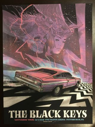 The Black Keys 2019 Tour Poster Pittsburgh Concert Oct 7 Signed Zeb Love Xx/310