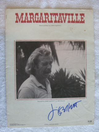 Jimmy Buffett - Rare Autographed " Margaritaville " 1977 Sheet Music - Hand Signed