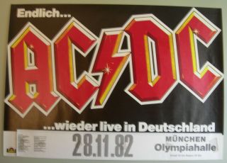 Ac/dc Concert Tour Poster 1982 For Those About To Rock We Salute You