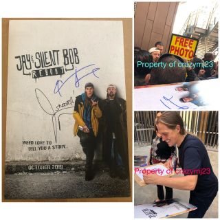 Kevin Smith Jason Mewes Signed Jay And Silent Bob Reboot Poster Autograph Proof
