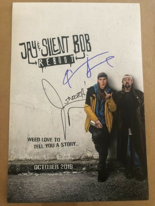Kevin Smith Jason Mewes Signed Jay and Silent Bob Reboot Poster Autograph Proof 4