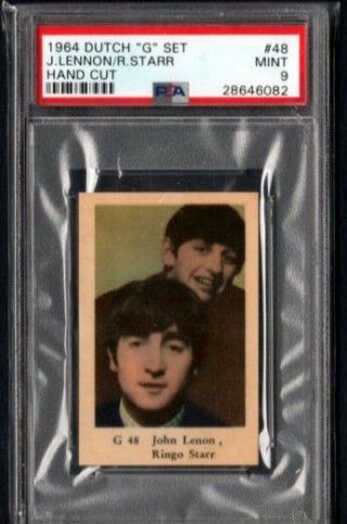 1964 John Lennon/ringo Starr Psa 9 Dutch Gum " G " Set 48 Pop 1 Highest Grade