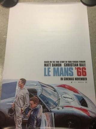 Le Mans ‘66 Ford Vs Ferrari Uk One Sheet Cinema Poster