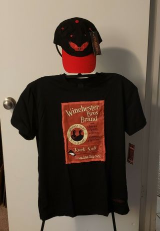 Culturefly Exclusive Supernatural Hat & T - Shirt Size L Shirt