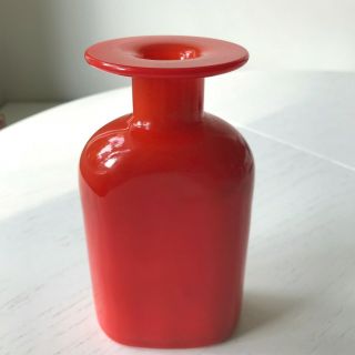 Kaj Franck Art Rosso Bottle Nuutajarvi Notsjo Finland Glass Decanter Vase Signed