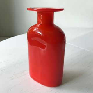 Kaj Franck Art Rosso Bottle Nuutajarvi Notsjo Finland Glass Decanter Vase Signed 4