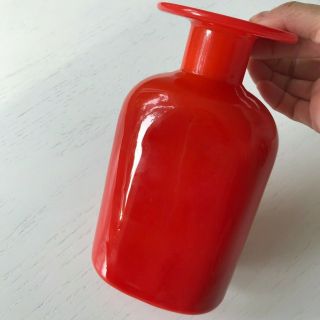 Kaj Franck Art Rosso Bottle Nuutajarvi Notsjo Finland Glass Decanter Vase Signed 6