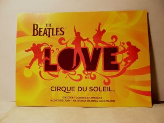 The Beatles Cirque Du Soleil Love At The Mirage Las Vegas Post Card 7 " X 5 "