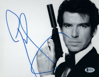Pierce Brosnan Signed Autographed 8x10 Photo James Bond Bas Beckett