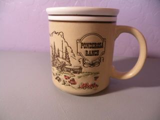 Rare Ponderosa Ranch Stoneware Coffee Cup Mug