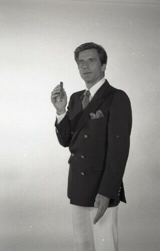 Dirk Benedict Holds Cigar The A - Team Rare 1984 Nbc Tv Photo Negative