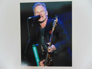 " The Police " Sting Hand Signed 8x10 Color Photo Todd Mueller