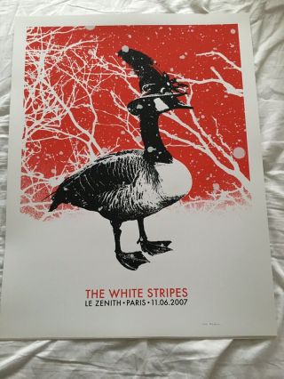 The White Stripes Poster 30 By Rob Jones Le Zenith Paris Third Man Records Meg