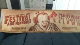 It 2 " Experience " Bus Stop Bench Back Poster Feat.  Pennywise The Clown