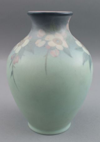 1929 Antique Lenore Asbury Rookwood Flowers Art Pottery Arts & Crafts Vase 5