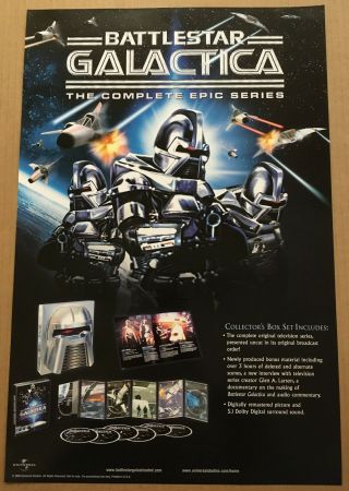 Battlestar Galactica Rare 2003 Promo Poster For Complete Dvd Usa 13x20