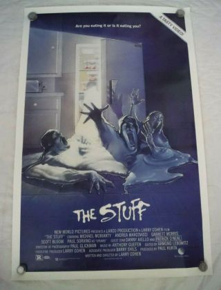 1985 " The Stuff " Rolled Horror Video Movie Poster 41 X 27
