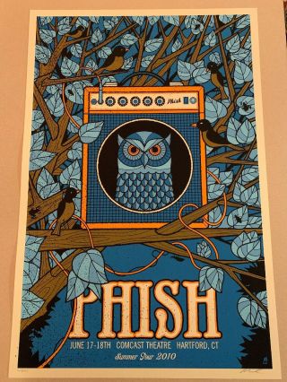 Phish Official Tour Poster Hartford 2010 Really 413/425